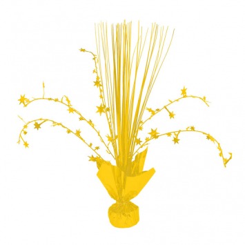 Foil Spray Centerpiece - Yellow Sunshine 12in