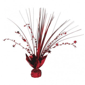 Foil Spray Centerpiece - Apple Red 12in