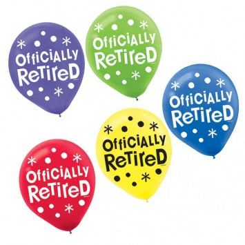 Officially Retired Printed Latex Balloons 12in  15/ct