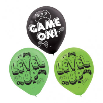Level Up Latex Balloons 12in 6/ct