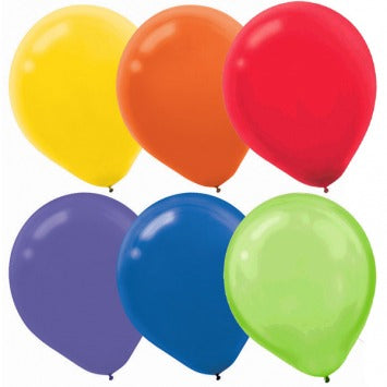 Assorted Solid Color Latex Balloons, 72ct 12in