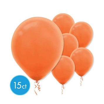 Orange Peel Solid Color Latex Balloons - Packaged, 15ct 12in