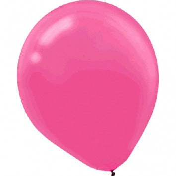 Bright Pink Latex Balloons - Packaged, 15 ct 12in