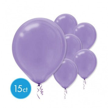 New Purple Solid Color Latex Balloons - Packaged, 15ct 12in