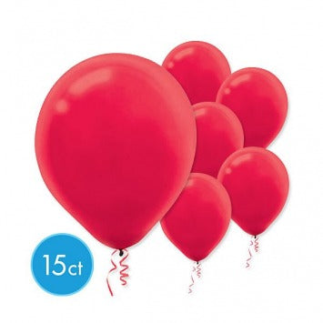 Apple Red Solid Color Latex Balloons - Packaged, 15ct 12in