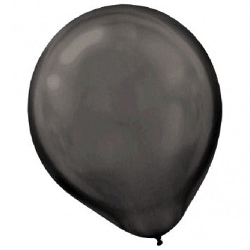 Black Pearl Latex Balloons - Packaged, 15 ct 12in