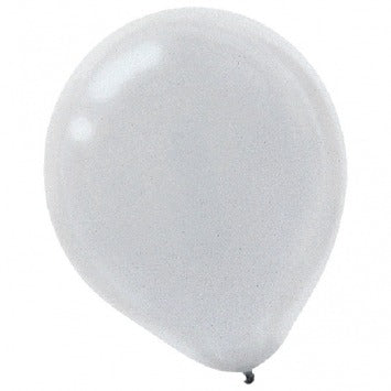 Silver Pearl Latex Balloons - Packaged, 15 ct 12in