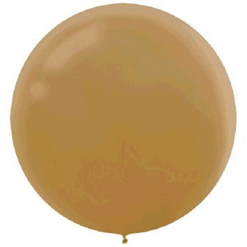 Round Latex Balloons - Pearlized - Gold 24in 4/ct