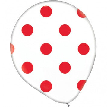 Latex Balloons Dots - Apple Red 12in 20/ct