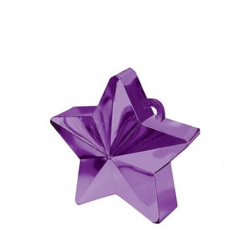 Purple Star Electroplated Balloon Weight 6oz