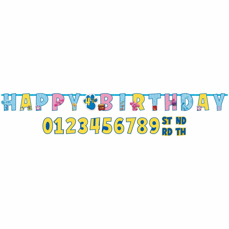 Blues Clues Jumbo Add An Age Letter Banner 10 1/2ft x 10in 1/ct