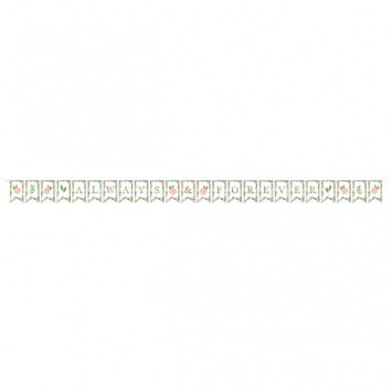 Love And Leaves Pennant Banner: Ribbon, 15ft; 24 Pennants, 4 1/2in x 7in