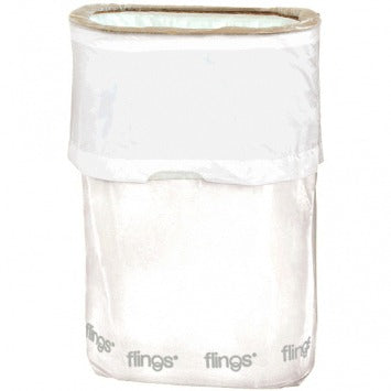 Flings® Bin - White 13 Gallons 22in H x 15in W x 10in D