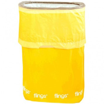 Flings® Bin - Sunshine Yellow 13 Gallons 22in H x 15in W x 10in D