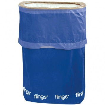 Flings® Bin - Bright Royal Blue 13 Gallons 22in H x 15in W x 10in D