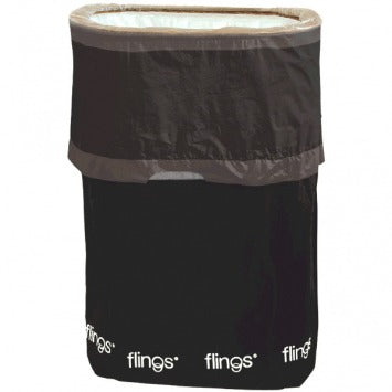 Flings® Bin - Black 13 Gallons 22in H x 15in W x 10in D