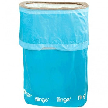 Flings® Bin - Caribbean Blue 13 Gallons 22in H x 15in W x 10in D