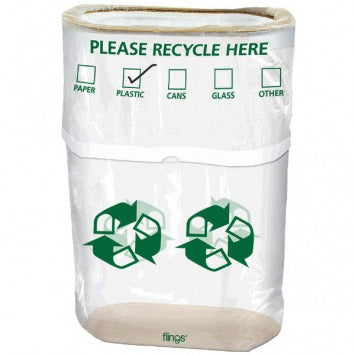 Flings® Bin - Recycle 13 Gallons 22in H x 15in W x 10in D