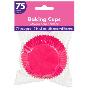 Cupcake Cases - Bright Pink 2in 75/ct