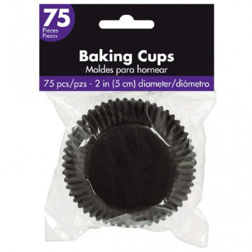 Cupcake Cases - Black 2in 75/ct