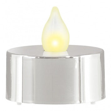 LED Tealights - Silver 3/4in x 1 1/2in 18/ct
