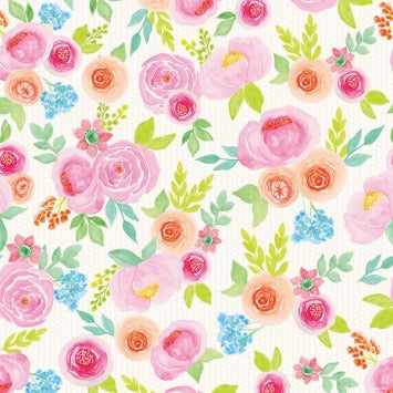 Printed Jumbo Floral Wedding Gift Wrap 16ft x 30in