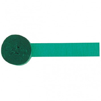 Festive Green Solid Crepe Streamer 81ft