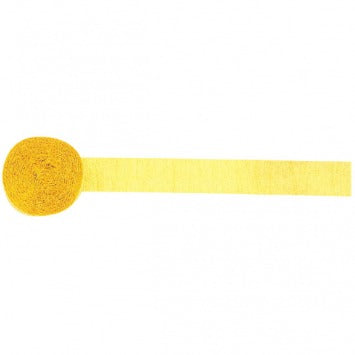 Yellow Sunshine Solid Crepe Streamer 81ft