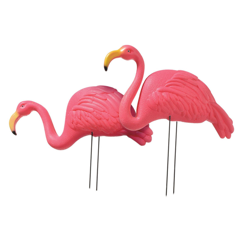 Flamingo Plastic Yard Stakes 24in x 15in 2/ct