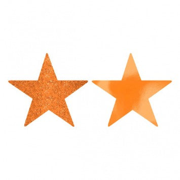 Star Cutouts - Orange Peel 5in 5/ct