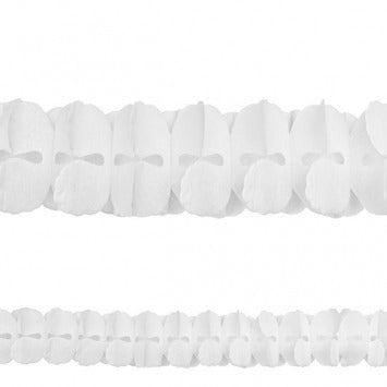 Frosty White Paper Garland, 12ft