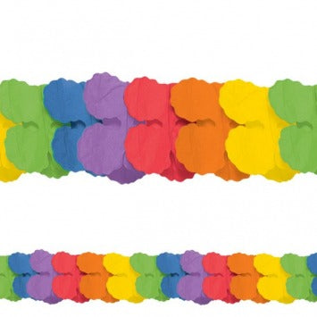 Rainbow Paper Garland, 12ft