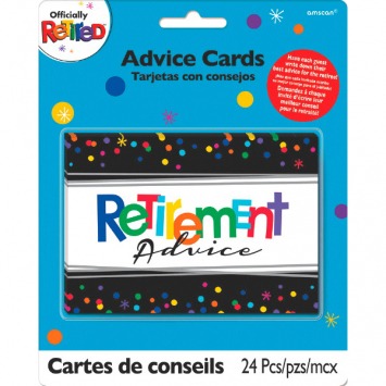 Officially Retired Retirement Advice Cards 4 7/8in x 3 7/16in 24/ct
