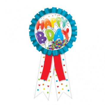 Birthday Celebration Confetti Pouch Award Ribbon 3in x 5 1/2in