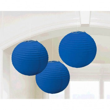 Bright Royal Blue Round Paper Lanterns
9 1/2in 3/ct