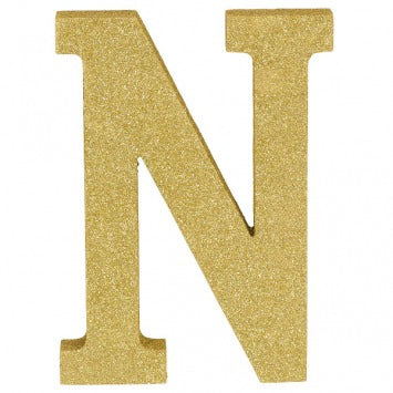 Letter N 8 7/8in H x 6 1/2in W x 1in D