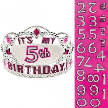 Customized Happy Birthday Tiara 2 1/2in x 5in