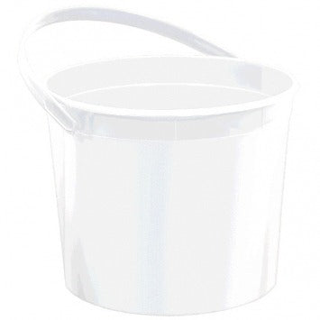 Plastic Bucket - White 6 1/4in Dia x 4 1/2in H