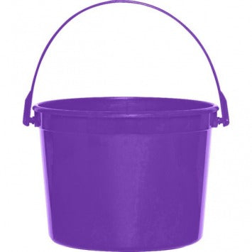 New Purple Plastic Bucket w/Handle 6.25in Dia x 4 1/2in H