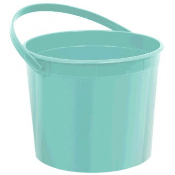 Plastic Bucket - Robins Egg Blue 6 1/4in Dia x 4 1/2in H