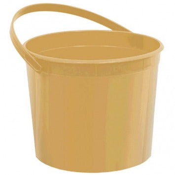 Plastic Bucket - Gold 4 1/2in x 6 1/4in Dia.