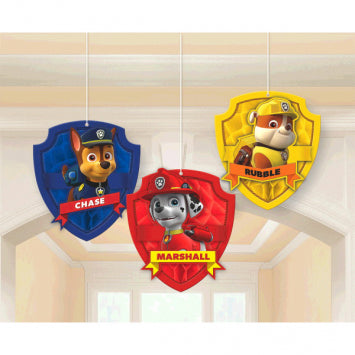 Paw Patrol™ Honeycomb Decorations 6 7/10in 3/ct