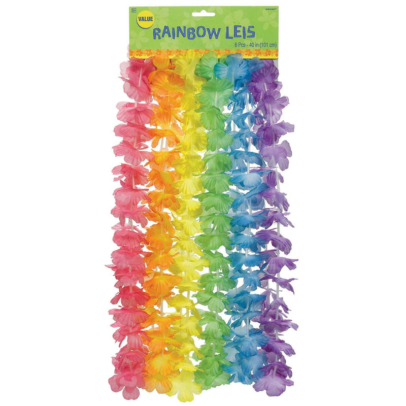 Floral Value Pack Rainbow Leis 40in 6/ct