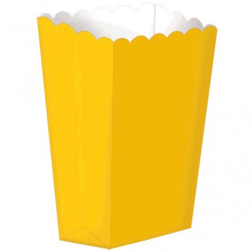 Small Popcorn Box - Yellow Sunshine 5 1/4in X 3 3/4in 5/ct