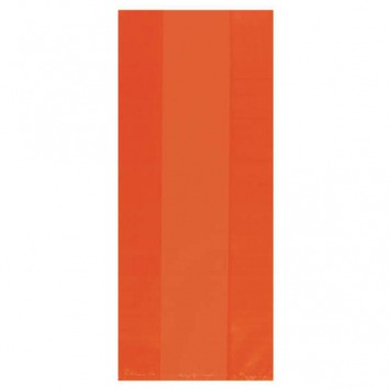 Orange Peel Large Cello Party Bags 11 1/2in H X 5in W X 3 1/4in D 25/ct