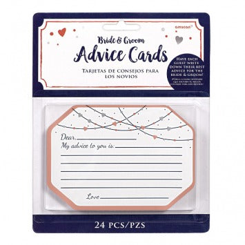 Navy Bride Advice Cards 3 1/2in x 5in 24/ct