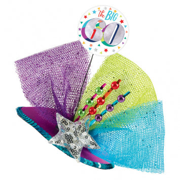 Clip On Couture Hat - 60th Birthday
