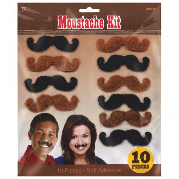 Western Mustaches 3in x 3/4in 10/ct