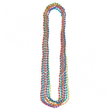 Multi Metallic Bead Necklaces 30in 8/ct