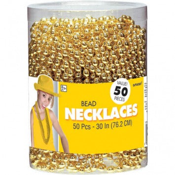 Gold Bead Necklaces 30in 50/ct